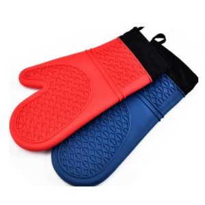 silicone oven mitts with quilted cotton lining