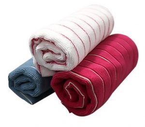 wholesale microfiber stripe cleaning towel set factory